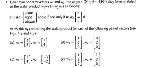 Solved Given Two Nonzero Vectors W And W The Angle Chegg