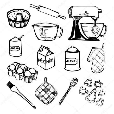 Baking hand drawn set Stock Vector Image by ©a_bachelorette #67063279