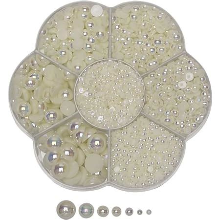 Amazon Chenkou Craft 3000PCS 1 Box Beige Round Flatback Imitation