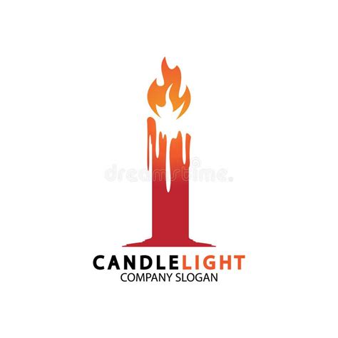 Candle Light Icon Logo Design Vector Template Stock Vector