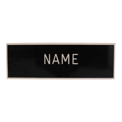 Black Plastic Name Tag Engraved | Plastic Name Tags | Military - Shop ...