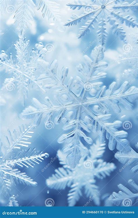 Background Covered in Snowflakes and Frost Patterns Stock Illustration ...