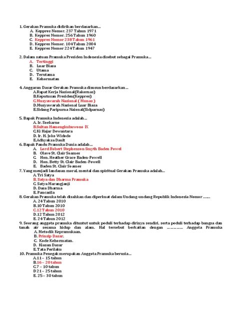 Soal Pramuka Pdf