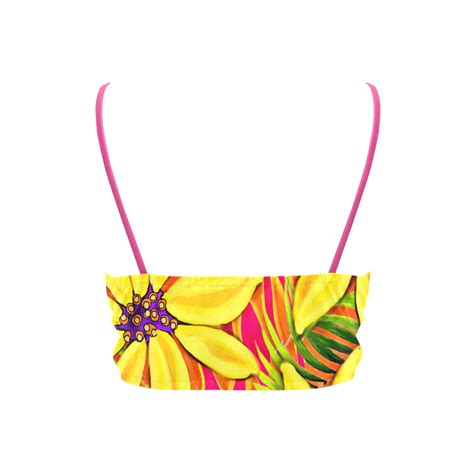 Passionflower Crop Bikini Top Model S ID D