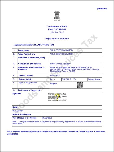 Fillable Online Form GST REG 06 See Rule 10 1 PDFSole