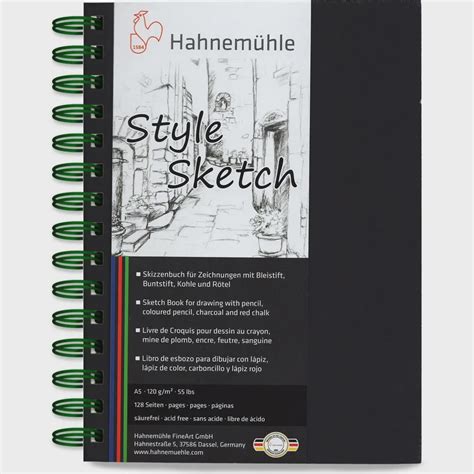 Caderno A5 Style Sketch Hahnemuhle 120 G M 64Fls Espiral Verde 10628441