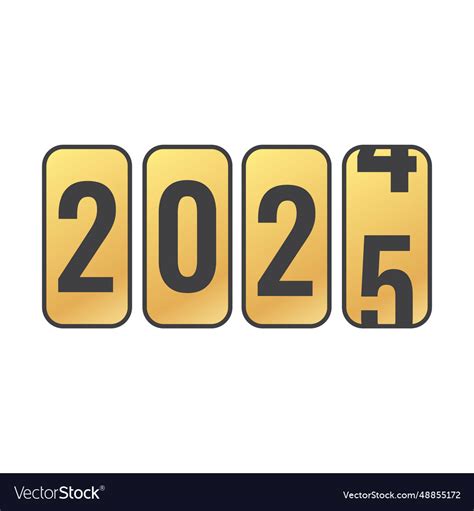 Coming Year 2025 Counter Royalty Free Vector Image