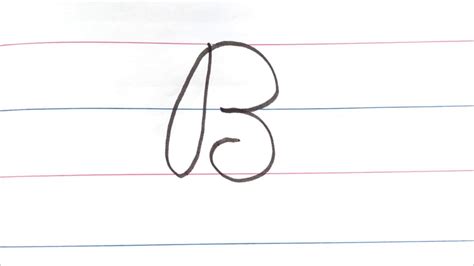 Learn How To Write Alphabet Cursive Capital B Youtube