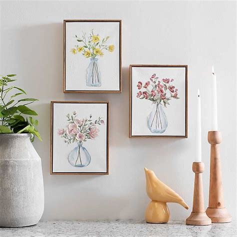 Watercolor Florals Canvas Art Prints Set Of 3 From Kirklands In 2020