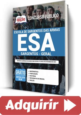 E Book E Apostila Concurso ESA Escola De Sargentos Das Armas 2021