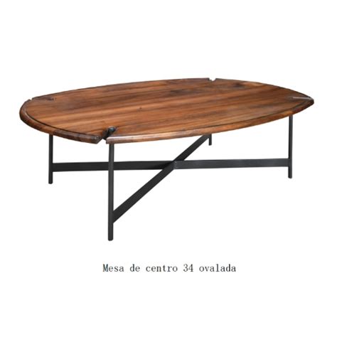 Mesa De Centro Ovalada Iskmuebles