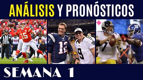 SEMANA 1 PRONÓSTICOS Y ANALISIS NFL 2020 PREVIO Y PICKS YouTube