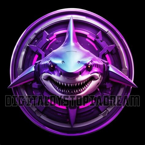 Cyberpunk Sharks Twitch Kick Sub Bit Badges For Streamers Vtubers