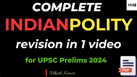 Complete Indian Polity In One Videoupsc Prelims Youtube