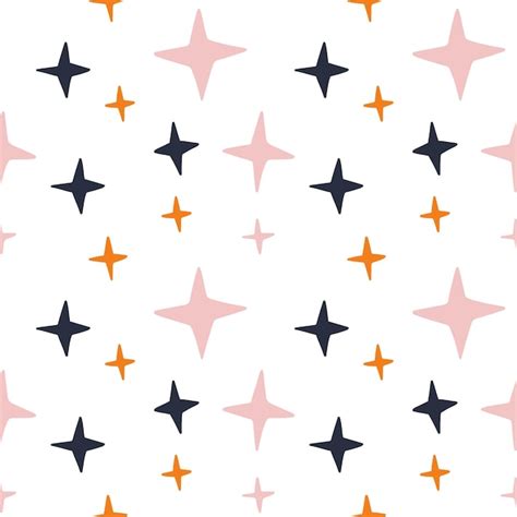 Lindo Estilo Escandinavo Estrellas De Patrones Sin Fisuras Vector Premium