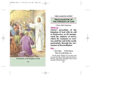 Pray The Rosary Booklet Lelen Includes Luminous Mysteries