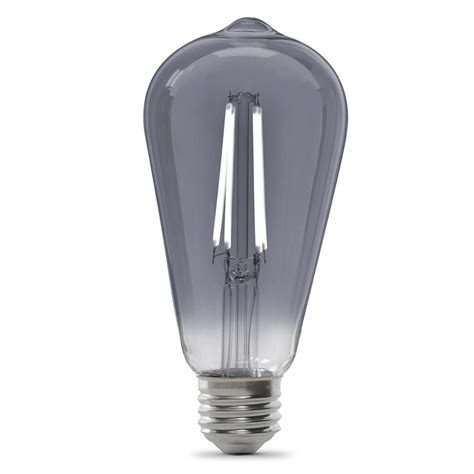 Feit Electric 25 Watt Equivalent St19 Dimmable Smoke Glass Filament Vintage Edison Style L