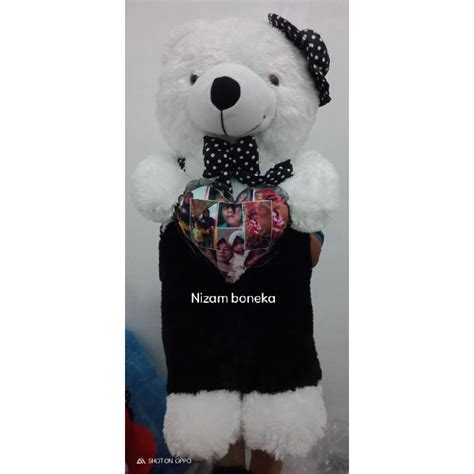 Jual BONEKA TEDDY BEAR JOJON TOPI GIANT 1 1 METER CUSTOM FOTO Shopee