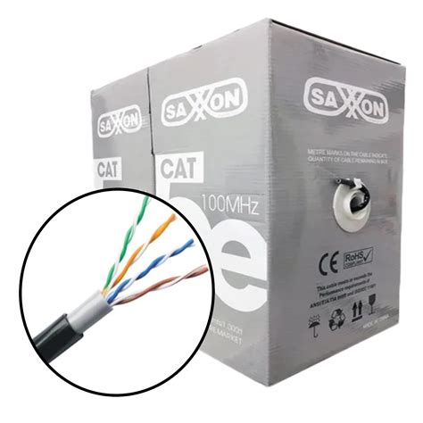 BOBINA DE CABLE CAT5E NEGRO SAXXON CCA EXTERIOR 305M OUTP5ECCAEXT