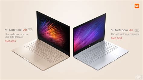 Xiaomi Mi Notebook Air Deux Ordinateurs Portables Aux Allures De