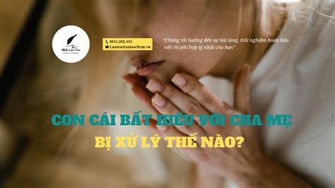 Con Cái Bất Hiếu Với Cha Mẹ Có Bị Xử Phạt Không Công Ty Luật Aandan