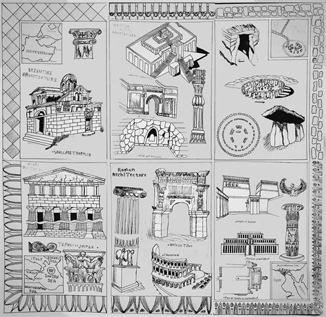 History Of Architecture Course Hand Sketch Work Behance