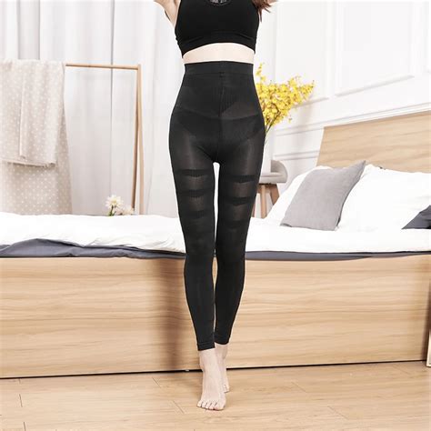 Women S Black Thin Leg Nine Point Pressure Pants With Progressive Rollers Feel Leggings Buy