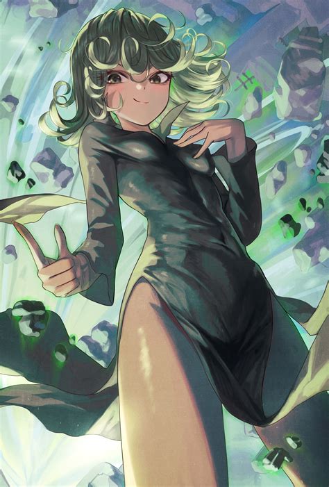 Tatsumaki One Punch Man Green Hair Hd Phone Wallpaper Rare Gallery