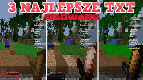 3 NAJLEPSZE TXT DO MINECRAFT BEDWARS FPS BOOST YouTube