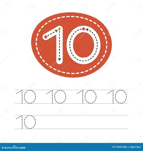 write  number  stock vector illustration