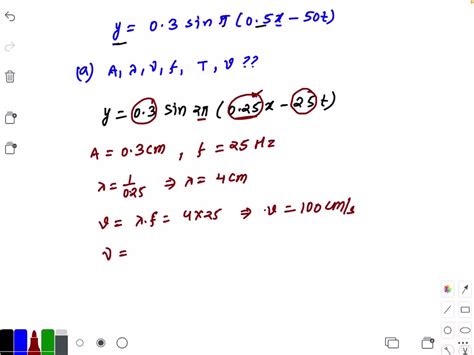 Solved The Equation Of Transverse Wave Travelling Along Ong String Y X