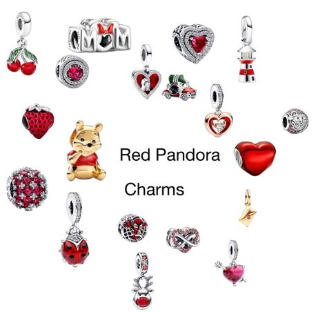 Red Pandora Charms In Pandora Armb Nder Pandora Armband Ideen