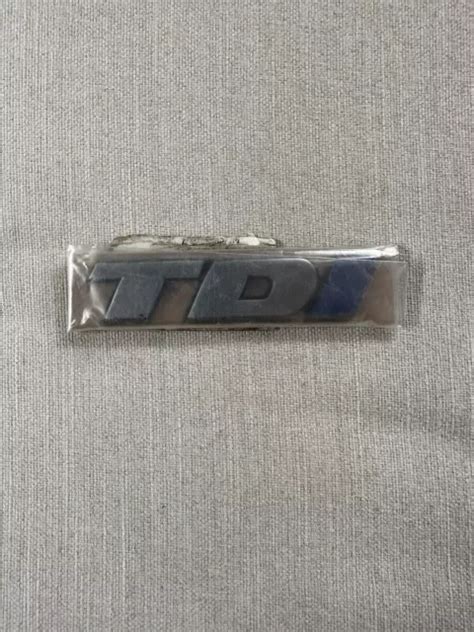 ORIGINAL VW T4 TDI Schriftzug Heckklappe Emblem Logo Chrom Blau