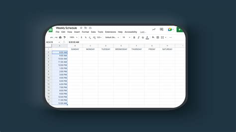 How to Make a Google Spreadsheet Schedule Template