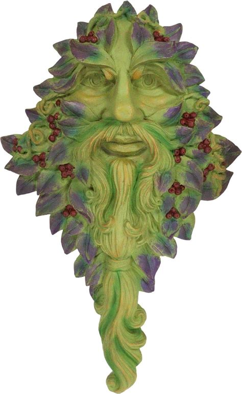 Ebros Nature Spirit God Celtic Winter Solstice Greenman Hanging Wall