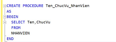 Xem Stored Procedure Trong Sql Procedure Thủ Tục Trong Sql Server