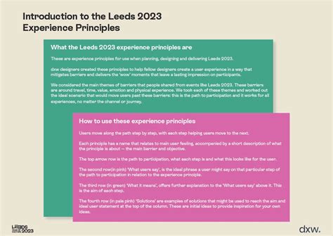 Leeds 2023 Experience Principles - LEEDS 2023 - Medium