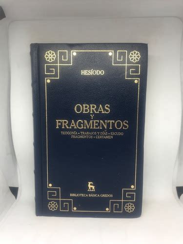 Hesíodo Obras Y Fragmentos Gredos Como Nuevo MercadoLibre