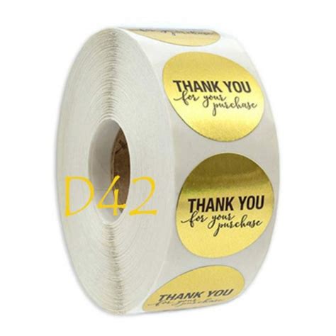 GOLD Thank You Round Stickers [Your online shop for Ecommerce Packaging ...