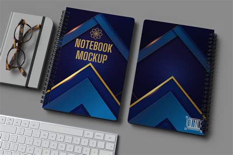 Front Back Spiral Notebook Cover Mockup Graphic By Rami S Design