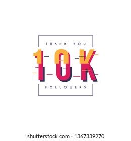 Thank You 15k Followers Design Template Stock Vector Royalty Free