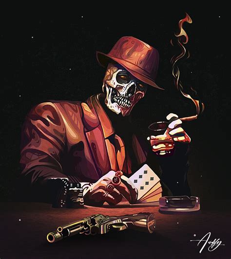 Gangster Skull Art