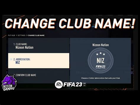 Fifa 23 Guide How To Change Your Club Name In Ultimate Team