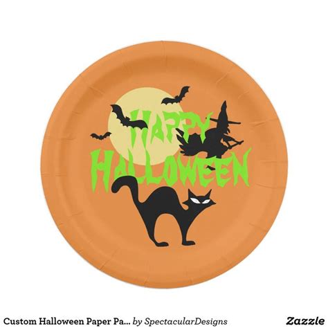 Custom Halloween Paper Party Plates CUSTOM HALLOWEEN PAPER PARTY PLATES ...