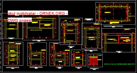 Okul Mobilyalar Dwg Projesi Autocad Projeler Hot Sex Picture