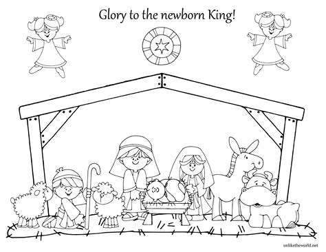 Free Printable Nativity Coloring Pages - Printable Word Searches