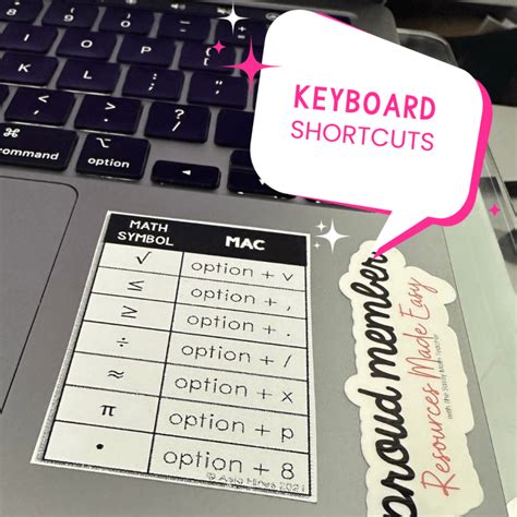 Keyboard Shortcuts for Math Symbols - The Sassy Math Teacher