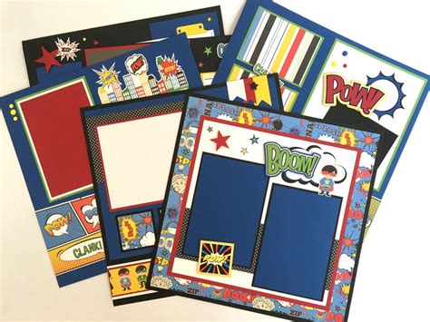 Papercraft Brothers Super Heroes 12x12 Scrapbook Page Kit Brother