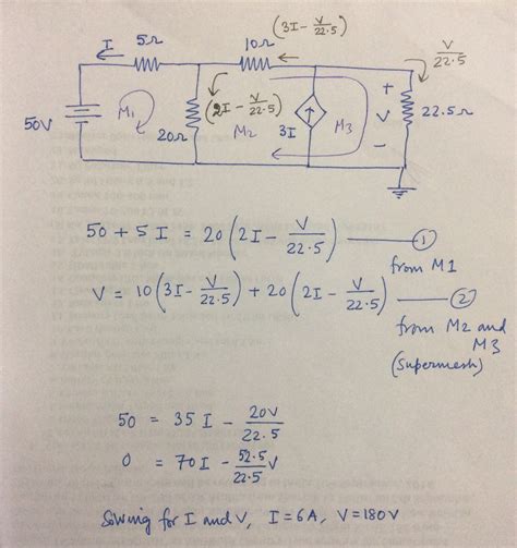 mesh analysis question with dependent current source - Electrical ...