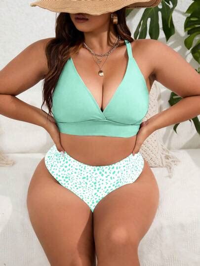 Shop Curve Plus Size Bikini Sets Swimwear SHEIN USA